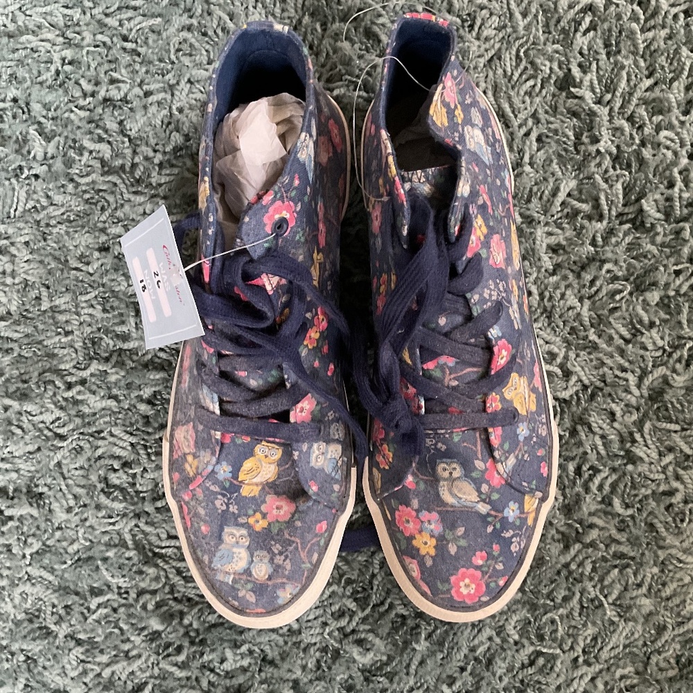 Cath Kidston Size 10 US/Size 41 EU High Top Lace Sneakers